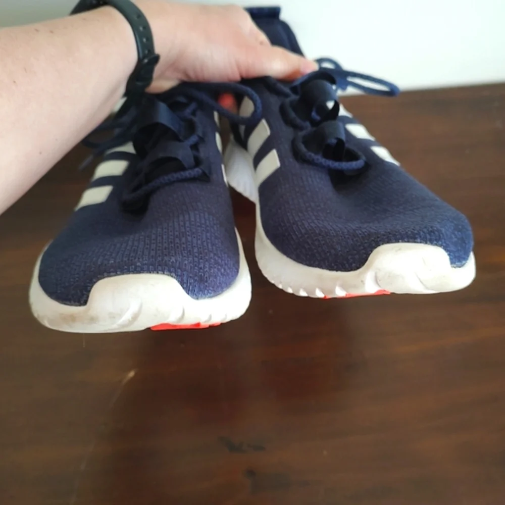 MEN'S ADIDAS KAPTIR  RUNNING SHOES Navy Blue And White Size 12